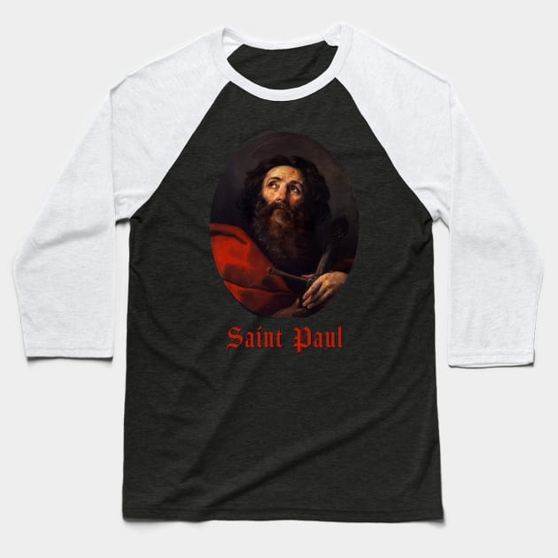 Saint Paul Apostle Baseball T-Shirt by Brasilia Catholic